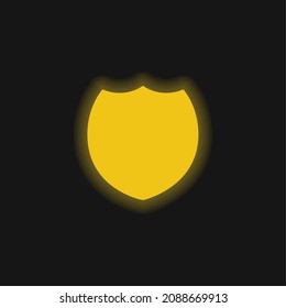 Black Badge yellow glowing neon icon