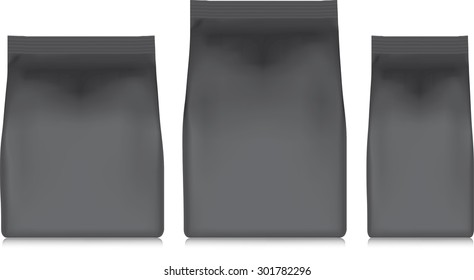 black bag package on a white background