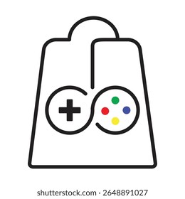 black bag shaped game console icon