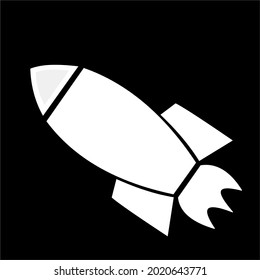 
black baigrond space rocket vector