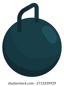 Una bola negra con un mango