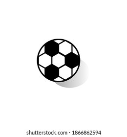 black ball icon on a white background, vector illustration