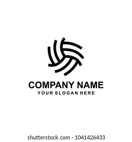 black ball logo vector