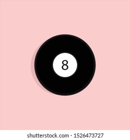 black ball on pink background