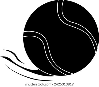 black ball silhouette or flat tennis illustration of racket logo equipment for sport with play icon and game shape bounching competition as competition to competition