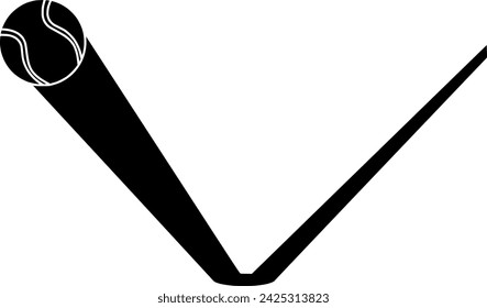 black ball silhouette or flat tennis illustration of racket logo equipment for sport with play icon and game shape bounching as competition to recreation