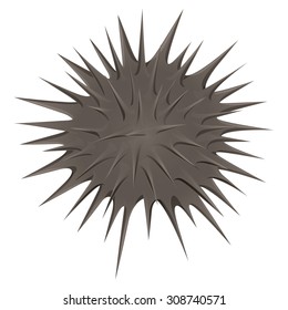 Schwarzer Ball mit Dornen-Illustration
