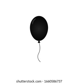   Black balloon icon. Vector isolated objects.Vector graphic.