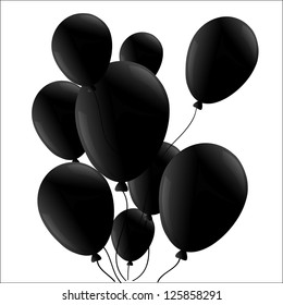 Black Balloon Isolated