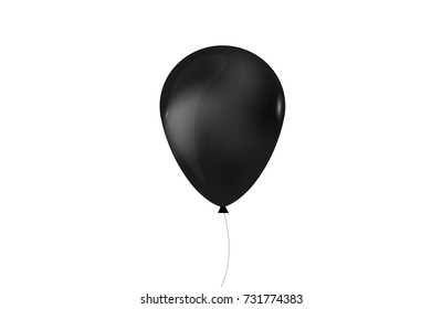 black balloon isolated