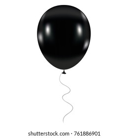 black balloon isolated on a white background