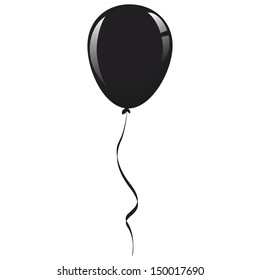 Black Balloon Ribbon