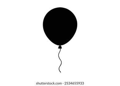 Un globo negro con una cinta que dice el globo