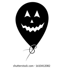 Black Balloon Silhouette Vector Illustration