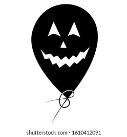 Black Balloon Silhouette Vector Illustration