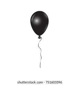 Black Balloon. Vector illustration 