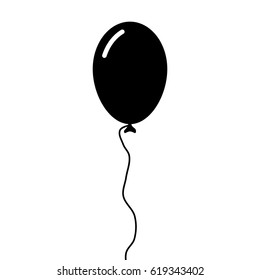 Black balloons icon vector