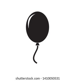 Black balloons icon vector symbol 