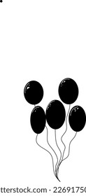 Schwarze Ballons für Partydekorationen, damit sie interessanter aussehen