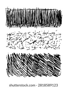 Black ballpen hatch background, hand drawn hatching textured pattern, curly doodle wallpaper. Pen doodle pattern, sketch line texture, handdrawn scrawl bg, vector illustration