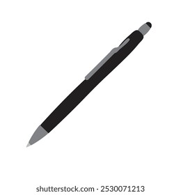  black Ballpoint pen vector illustration isolated
