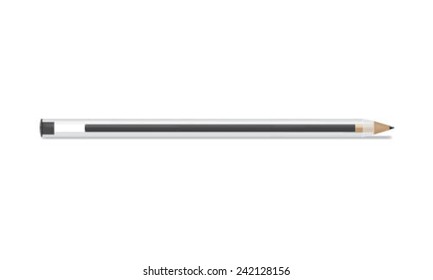 Black ballpoint pen vector isolated