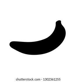 Black banana on white isolated background.Fruit icon. Vector illustration.