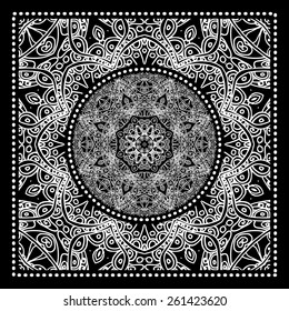 Black Bandana Print