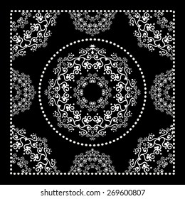 Black Bandana Print