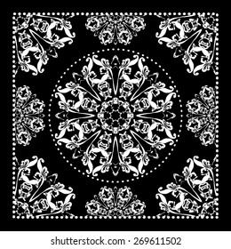 Black Bandana Print