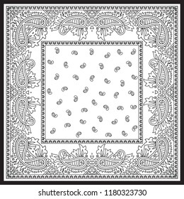 Black Bandanna Pattern Stock Vector (Royalty Free) 1180323730 ...