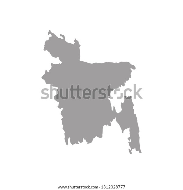 Black Bangladesh Map Vector Silhouette Stock Vector (Royalty Free ...