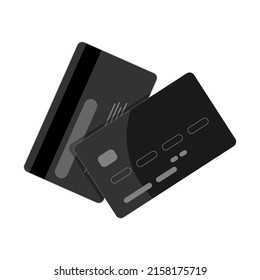 tarjeta de banco negro, 2 tipos, aislado