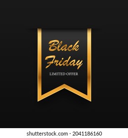 Black banner for advertising promotion, sale text, heading, title decoration, badge, emblem, frame.