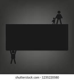 black banner and background vector eps10
