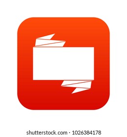 Black banner icon digital red for any design isolated on white vector illustration