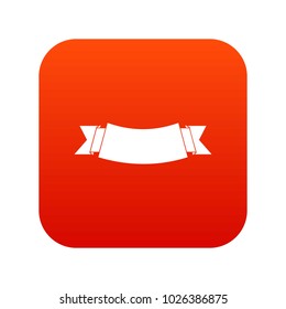 Black banner icon digital red for any design isolated on white vector illustration