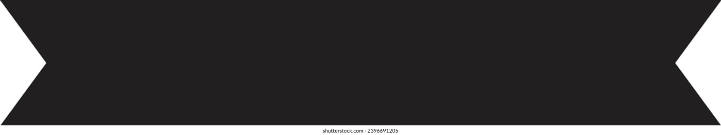 Black banner icon isolated on white background . Vector illustration
