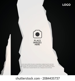Diseño de textura de papel de banner negro