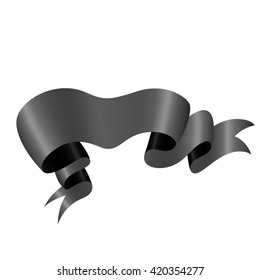 Black banner ribbon