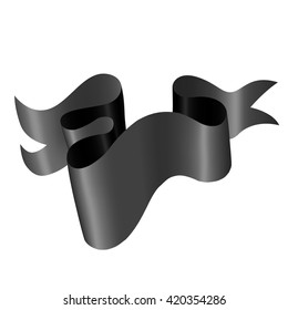 Black banner ribbon