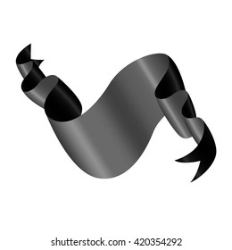 Black banner ribbon