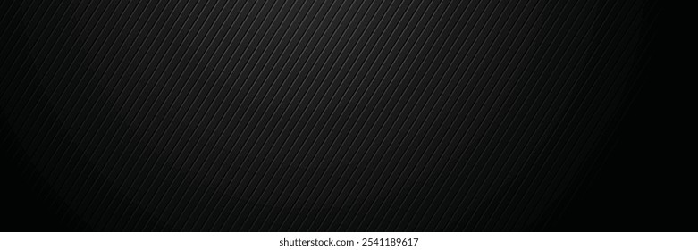 Black banner vector design. Premium background with line abstract and black color. Black abstract background. Suit for banner, backdrop, billboard, and others.