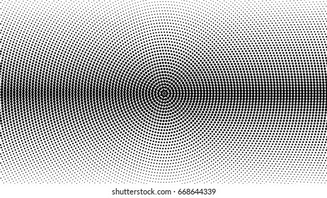 black banners set of circles, spheres in halftone style with gradient