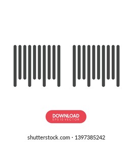 Black bar code icon. Symbol about shopping concept. - Vector