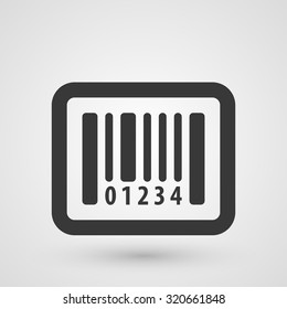 Black bar code icon. Symbol about shopping concept.