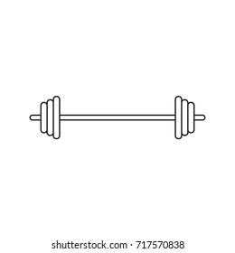 black barbell icon- vector illustration