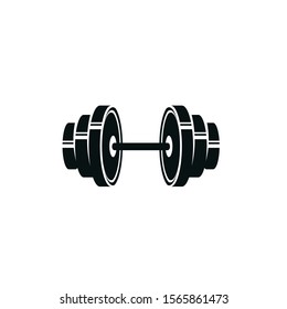 Black Barbell vector Design Illustration