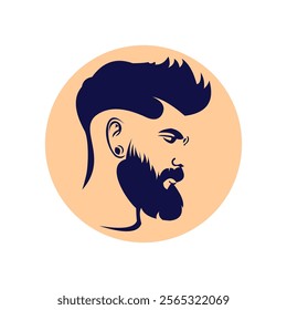 black barber man vector dersign 