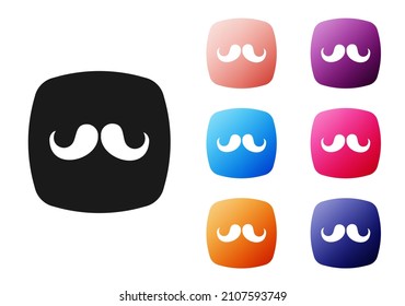 Black Barbershop icon isolated on white background. Hairdresser logo or signboard. Set icons colorful. Vector